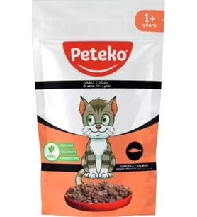 Peteko Pouch Jelly Somonlu Kedi Konserve 85 Gr