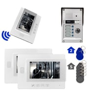 Powermaster 37T4 2 Daire 7   NFC Destekli Görüntülü Diafon Kapı Zili Interkom Akıllı Ev Güvenliği Sistemi