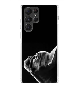 PrintiFy Samsung Galaxy S21 Ultra ile Uyumlu Köpek 1 Kamera Korumalı Şeffaf Kılıf