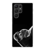 PrintiFy Samsung Galaxy S21 Ultra ile Uyumlu Köpek 1 Kamera Korumalı Şeffaf Kılıf