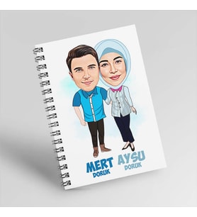 Canım Sevgilime Hediyem Karikatürlü Defter