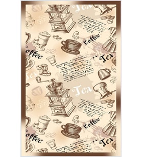Eliana Home Baskılı, Yıkanabilir Kaymaz Taban Mutfak Halısı LNA2065 100x150 cm (Kahverengi)