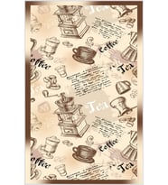Eliana Home Baskılı, Yıkanabilir Kaymaz Taban Mutfak Halısı LNA2065 100x150 cm (Kahverengi)