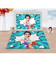 BK Gift Kişiye Özel Erkek Basketbolcu Karikatürlü 1000 Parça Profesyonel Puzzle-2