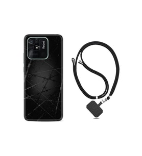 Xiaomi Poco C40 Kılıf Ipli Boyun Askılı Desenli Silikon Dikenli Tel 1779