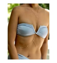Küçük İnci Detaylı Göğüs Vücut Aksesuarı, Bikini Takısı
