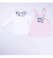 Pembe Jile Kız Bebek 2'li Takım 6-9/9-12/18-24/24-36 Ay