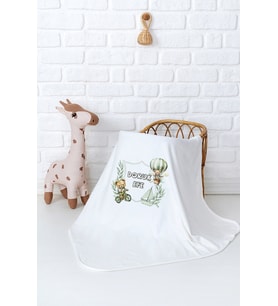 Pia Baby Premium %100 Pamuk Çift Kat Penye Bebek Battaniyesi 80x80 cm 5038-11 (Krem)