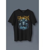 Unisex T-shirt  Omen Gotik Skull Gothic Corpse Bride Siyah Baskılı Tişört