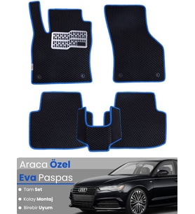 AUDİ A6 (2012-2018) Uyumlu EVA Paspas Tam Set–Araca Özel,Su Geçirmez,Hızlı ve Kolay Montaj