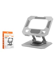 360 Derece Döner Katlanir Ayarlanabilir Masaüstü Tablet Ve Telefon Standi Metal - Gümüş HDX8022