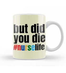 Nurse Gift İdea Funny Saying Quote  Nursing Medical Kupa Bardak Porselen