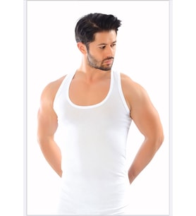 Erkek Askılı Penye Atlet 6'lı Paket (Beyaz)