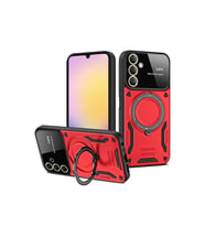 Samsung Galaxy A14 4g Kılıf Joy Lens Standlı Kapak - Kırmızı