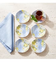 Fecra Limonte 6 Parça Çay Fincan Tabağı