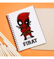 Deadpool Tasarımlı Kişiye Özel Defter
