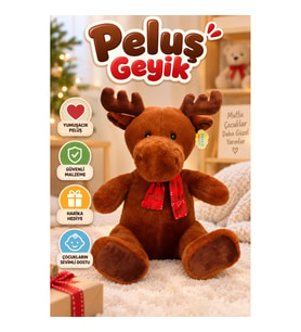 canrodi Peluş Atkılı Geyik Oyuncak 52 cm