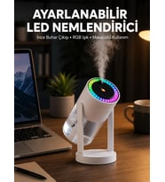 Rgb Işıklı Hava Nemlendirici Ultrasonik Teknoloji Ve Portatif Tasarım Yeni Nesil