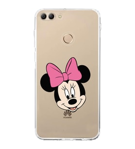Huawei Y9 2018  Kamera korumalı Kapak Minnie Mouse Tasarımlı  Şeffaf Kılıf