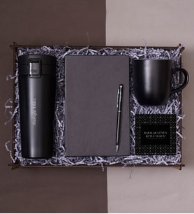 Babaya Kişiye Özel Premium Hediye Seti - Termos, Kupa Bardak, Defter, Kalem