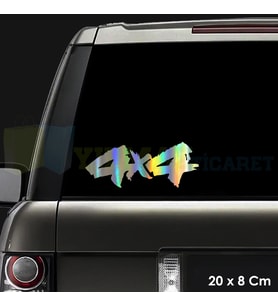 4x4 Toyota Ford Jeep Mitsubishi Off Road Hologram Oto Sticker Etiket Çıkartma Yapıştırma 20 x 8 cm