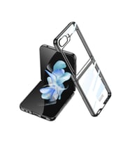Galaxy Z Flip 5 Kılıf Kıpta Lensli Kılıf (Siyah)