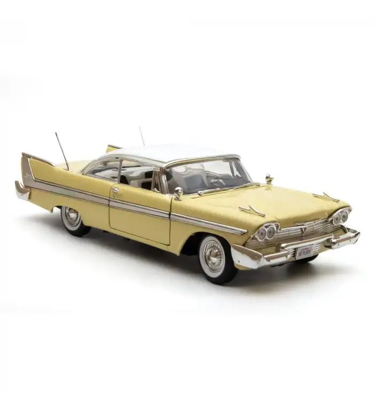 Motor Max 1:18 1958 Plymouth Fury Diecast Model Araba Sarı - 73115