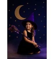 Halloween Cadı Süpürgesi Tüllü Mor