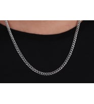 Glorria Gümüş 5mm Gurmet Zincir Kolye
