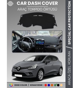 RENAULT CLİO 4 (2012-2020) Torpido Örtüsü Ön Göğüs Koruma Torpido Koruma Birebir Uyum Kaymaz