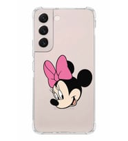 Samsung Galaxy S22 Plus Uyumlu Köşe Korumalı Antişok  Kapak Minnie Mouse Tasarımlı Şeffaf  Kılıf
