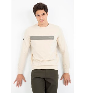 Maraton Comfort Erkek Bisiklet Yaka Kil Rengi Sweatshirt