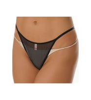 Transparan Siyah Fantezi G-string