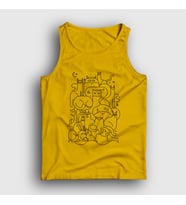 Presmono Unisex Sarı Cats Everywhere Kedili Atlet 317180tt (Sarı)