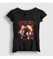Presmono Kadın Siyah Stare Ufc Mma Güreş Khamzat Chimaev T-Shirt 529749tt