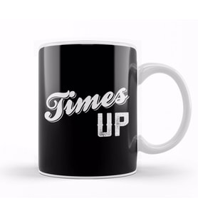 Times Up Bold Caligraphy Kupa Bardak Porselen
