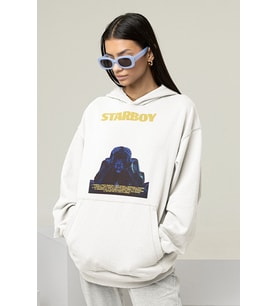 The Weeknd Starboy Baskılı Unisex Oversize Rapper Hoodie