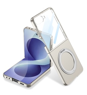 Galaxy Z Flip 8 Kılıf M-safe Şarj Özellikli Kıpta Yüzüklü Kamera Korumalı Kılıf