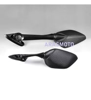 Yamaha Yzf R25 Ayna Takımı Karbon Görünümlü Katlanabilen+Montaj Vidaseti 2014-18 Uzun Boy-Arasmoto (Siyah)