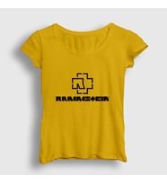 Presmono Kadın Sarı Logo V2 Rammstein T-Shirt 105947tt (Sarı)