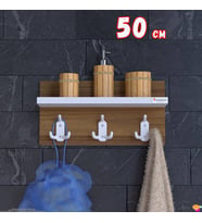 Modilayn Kedi Serisi 46,4x18cm, 3’lü Banyo Askısı Seti: 9 Kancalı Raflı Düzenleyici, Yer Tasarrufu.