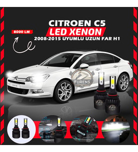 Citroen C5 2008-2015 Uzun Far Uyumlu Şimşek Etkili Led Xenon Light Series H1