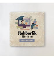 Kişiye Özel Rehber Öğretmenlerine Özel İsimli Bardak Altlığı
