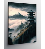 Kanvas Tablo Zirvedeki Japon Evi