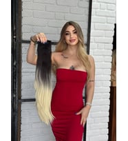 Luxury Düz Bağlamalı AtKuyruğu Siyahplatin