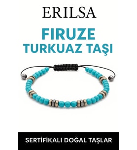 Sertifikalı Terahertz – Firuze Taşı Bileklik (İnce Model) – Koruma, Enerji ve Şans Taşı (Çok Renkli)