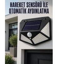 Hareket Sensörlü Güneş Enerjili Duvar Lambası Dış Mekan İçin Güçlü LED Aydınlatma