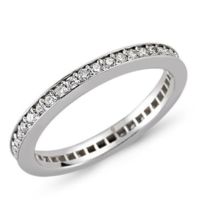18 Ayar Altın 0.35 Ct Pırlanta Tam Tur Yüzük RMY301 (Çok Renkli)