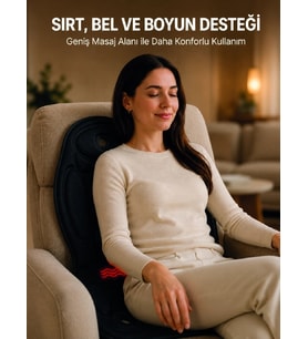 Ev Ofis Araç Uyumlu Isıtmalı Tam Vücut Masaj Minderi