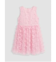 LCW Kids Pembe Kelebek Nakışlı Kız Çocuk Tütü Elbise